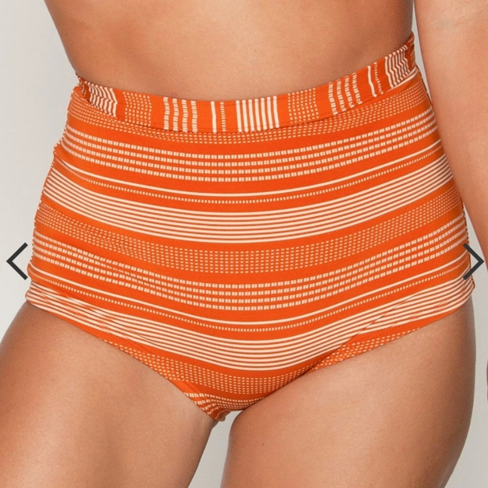 Olea High Waist Bikini Bottom - Apricot